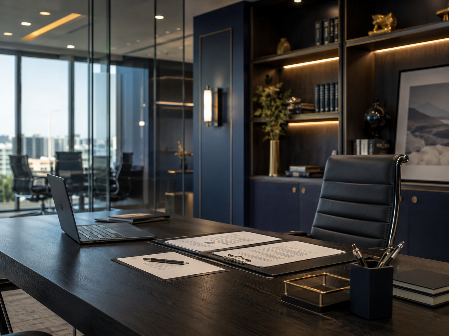 Ambiente corporativo da RUVÍ Licitações e Consultoria