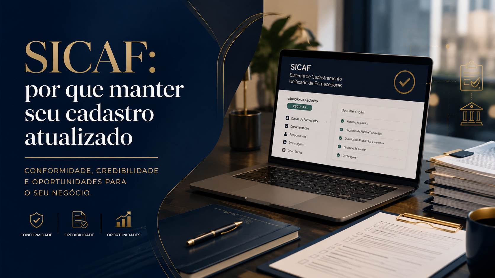 Cadastro SICAF e documentos de regularidade para participação em compras públicas